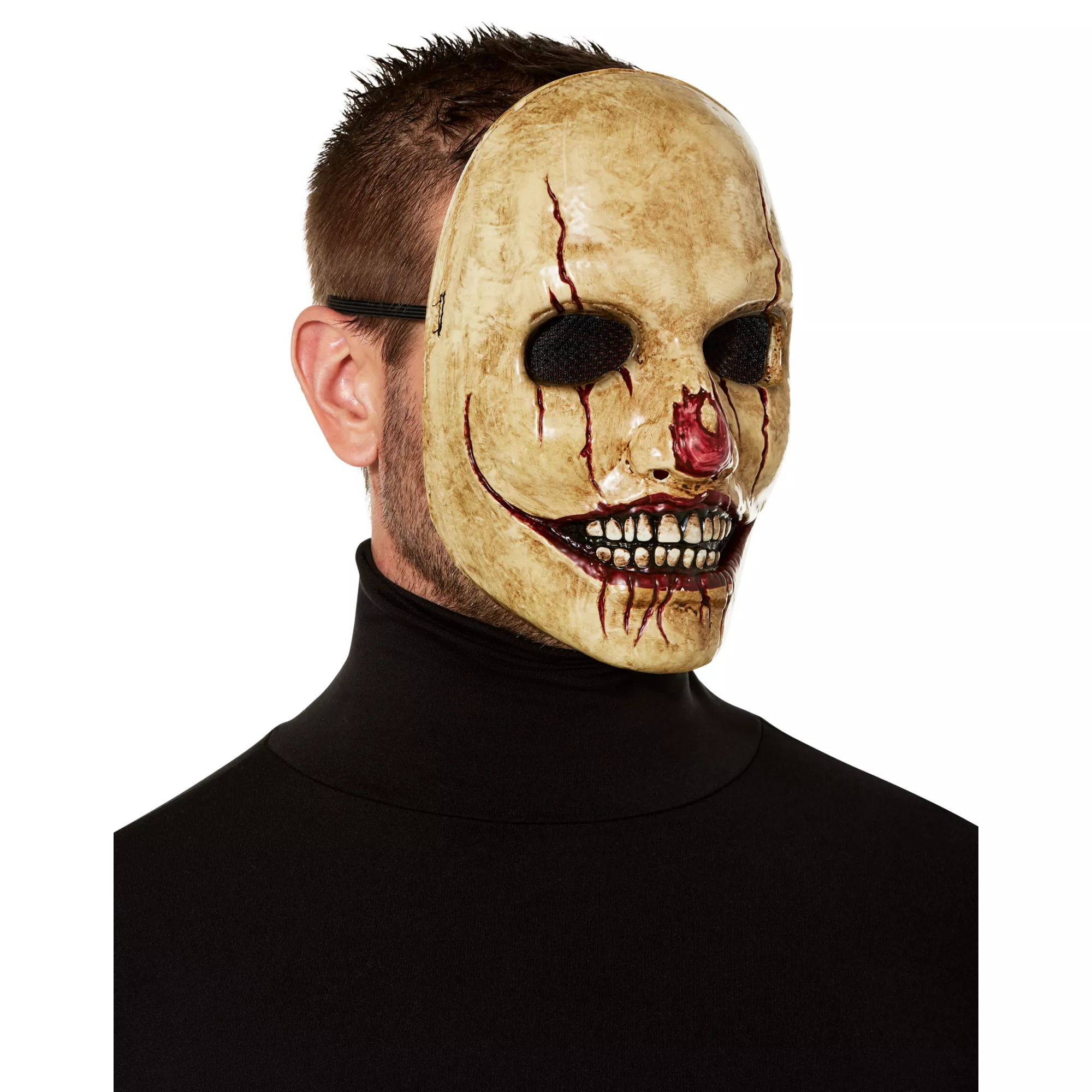 Broken Clown Half Mask at Spencer's