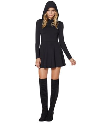 Adult Black Hooded Dress