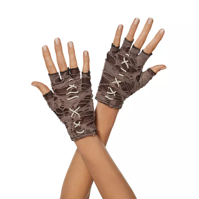 Tattered Witch Doctor Gloves at Spencer's