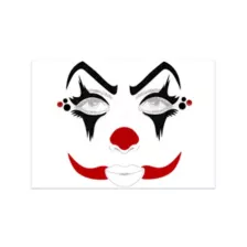 Scary Clown Face Decal at Spirit Halloween