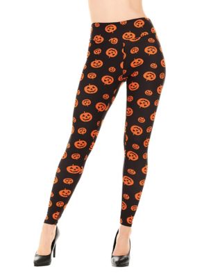  EDCRF Womens Halloween Leggings Plus Size Horror Print