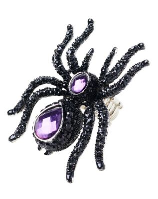 Purple Gem Spider Ring ($3.97) ❤ liked on Polyvore featuring