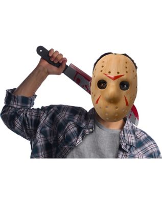 Jason Voorhees Machete Knife And Hockey Mask Friday The 13TH Halloween  Costume