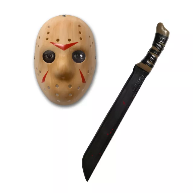 Friday The 13th Jason Voorhees Machete & Mask Kit Friday The 13th Jason Voorhees Machete & Mask Kit