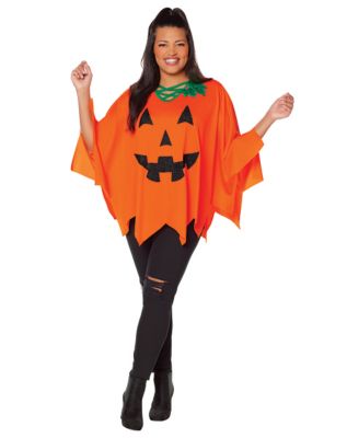 Jack O Lantern Pumpkin Poncho Adult Women Outfit Halloween New Styles