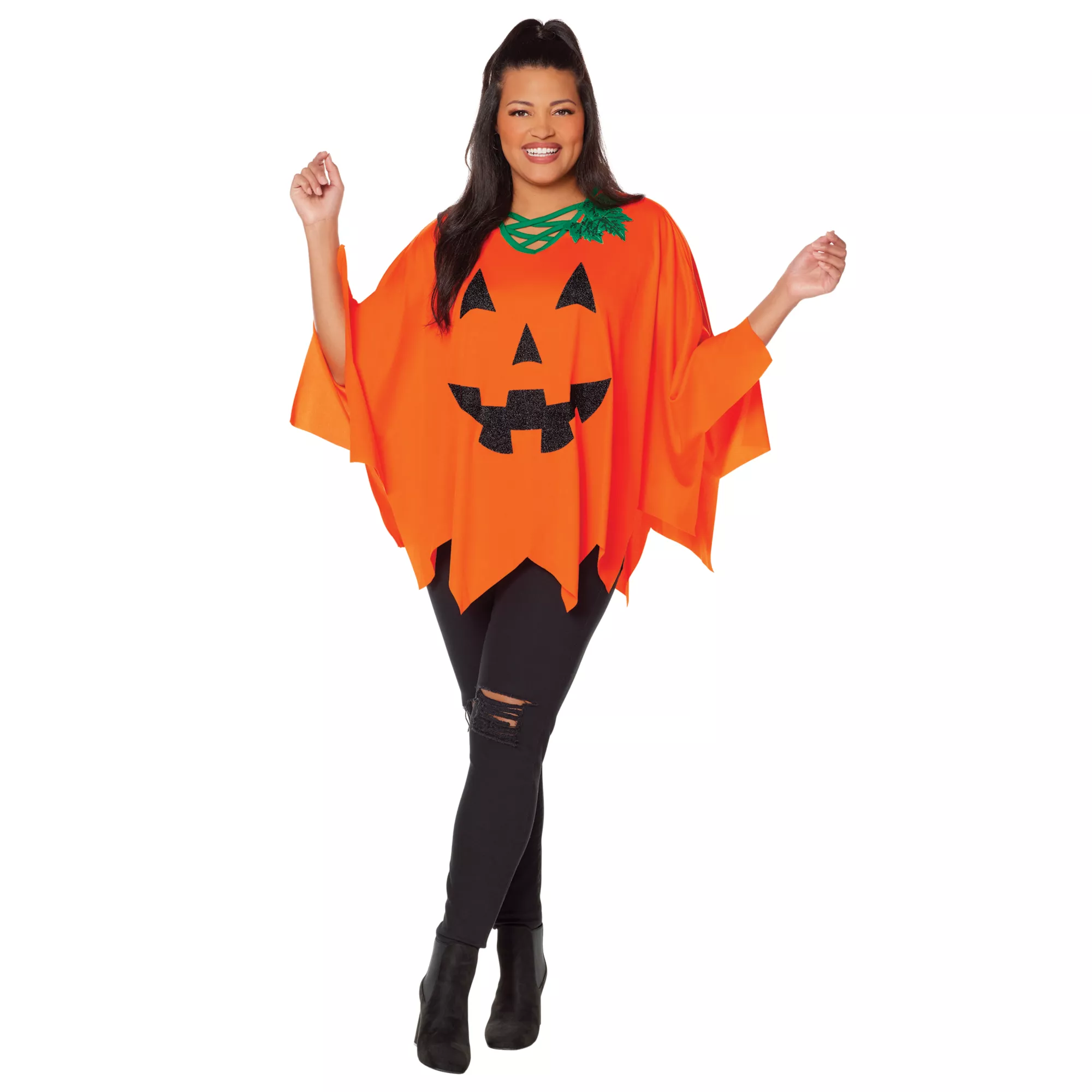 Adult Pumpkin Poncho at Spirit Halloween