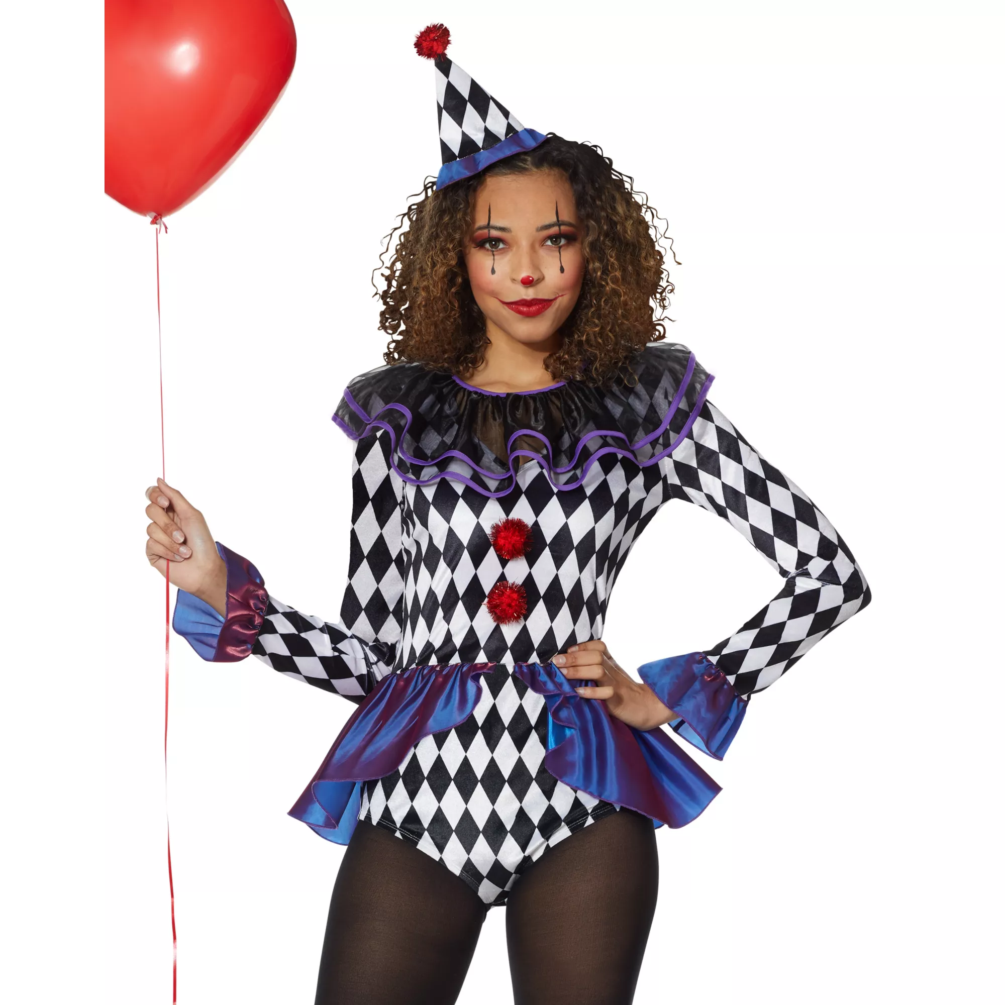 Adult Carnival Clown Bodysuit Costume at Spencer's