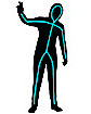 Adult Light-Up EL Wire Blue Stick Figure Costume