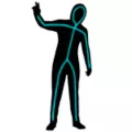 Adult Light-Up EL Wire Blue Stick Figure Costume at Spencer's