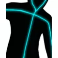 Adult Light-Up EL Wire Blue Stick Figure Costume at Spencer's