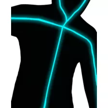 Adult Light-Up EL Wire Blue Stick Figure Costume at Spencer's