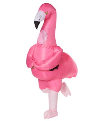 1pc Inflatable Flamingo Costume, Riding On Flamingo Funny Halloween Party  Costume For Adult