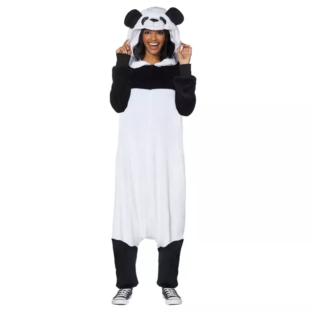 Adult Panda Jumpsuit Costume - Spirithalloween.com