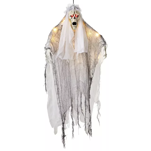 36 Inch Light-Up Hanging White Reaper Decoration - Spirithalloween.com