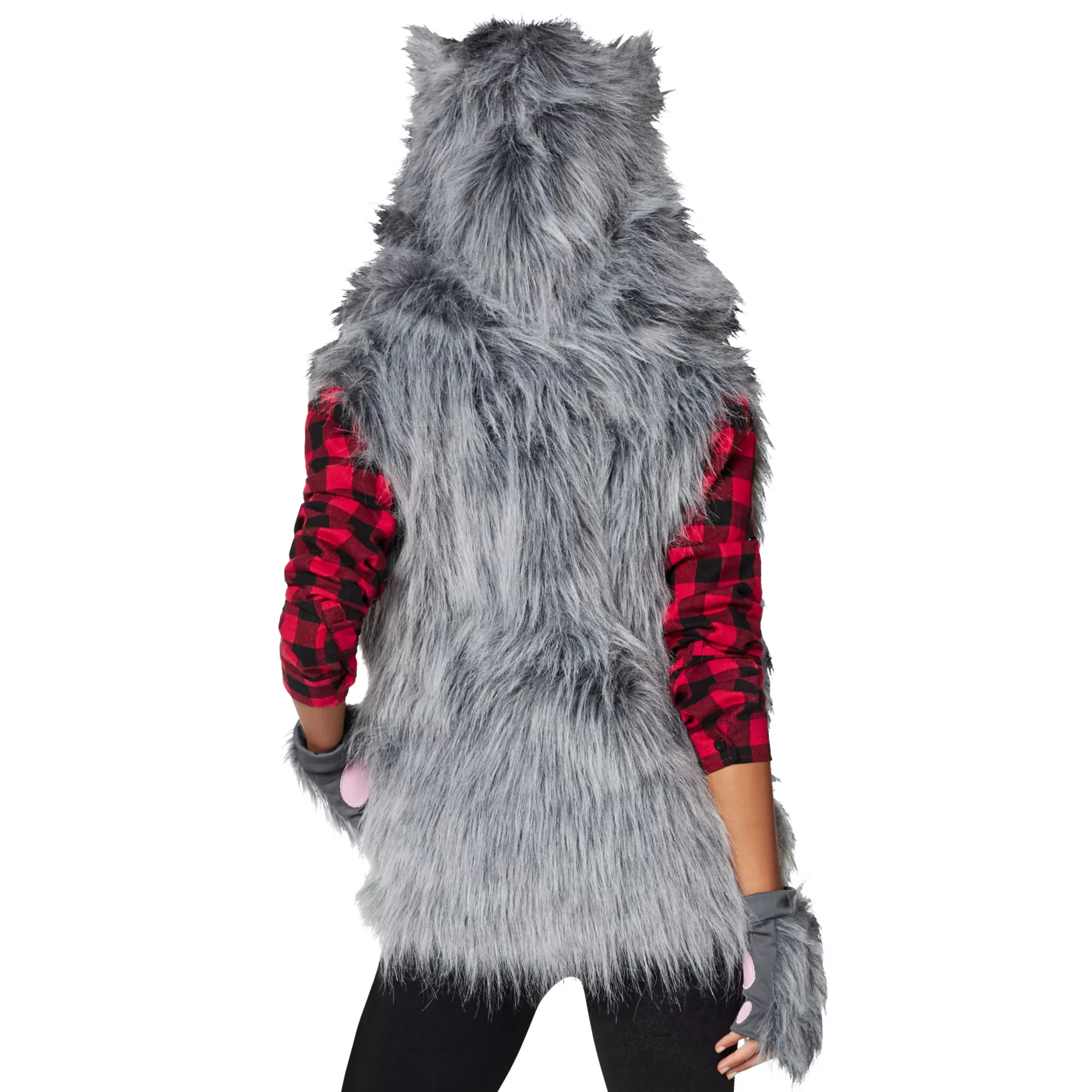 Adult Faux Fur Plus Size Wolf Vest at Spirit Halloween