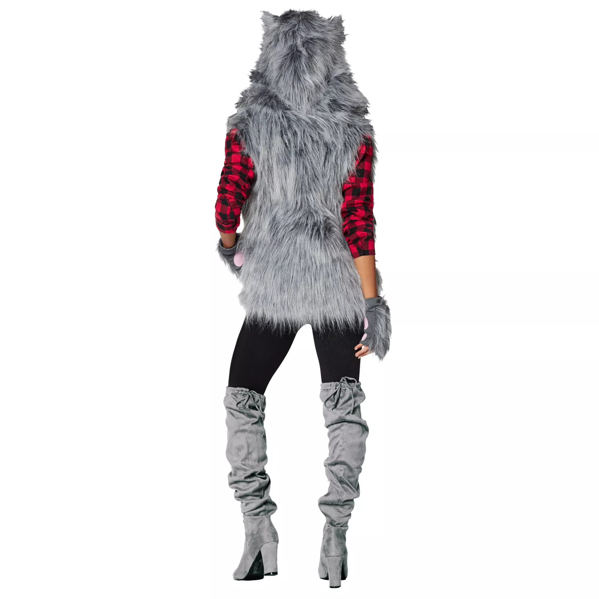 Adult Faux Fur Plus Size Wolf Vest at Spirit Halloween