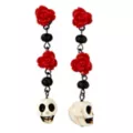 Day of The Dead Skull Dangle Earrings at Spencer's