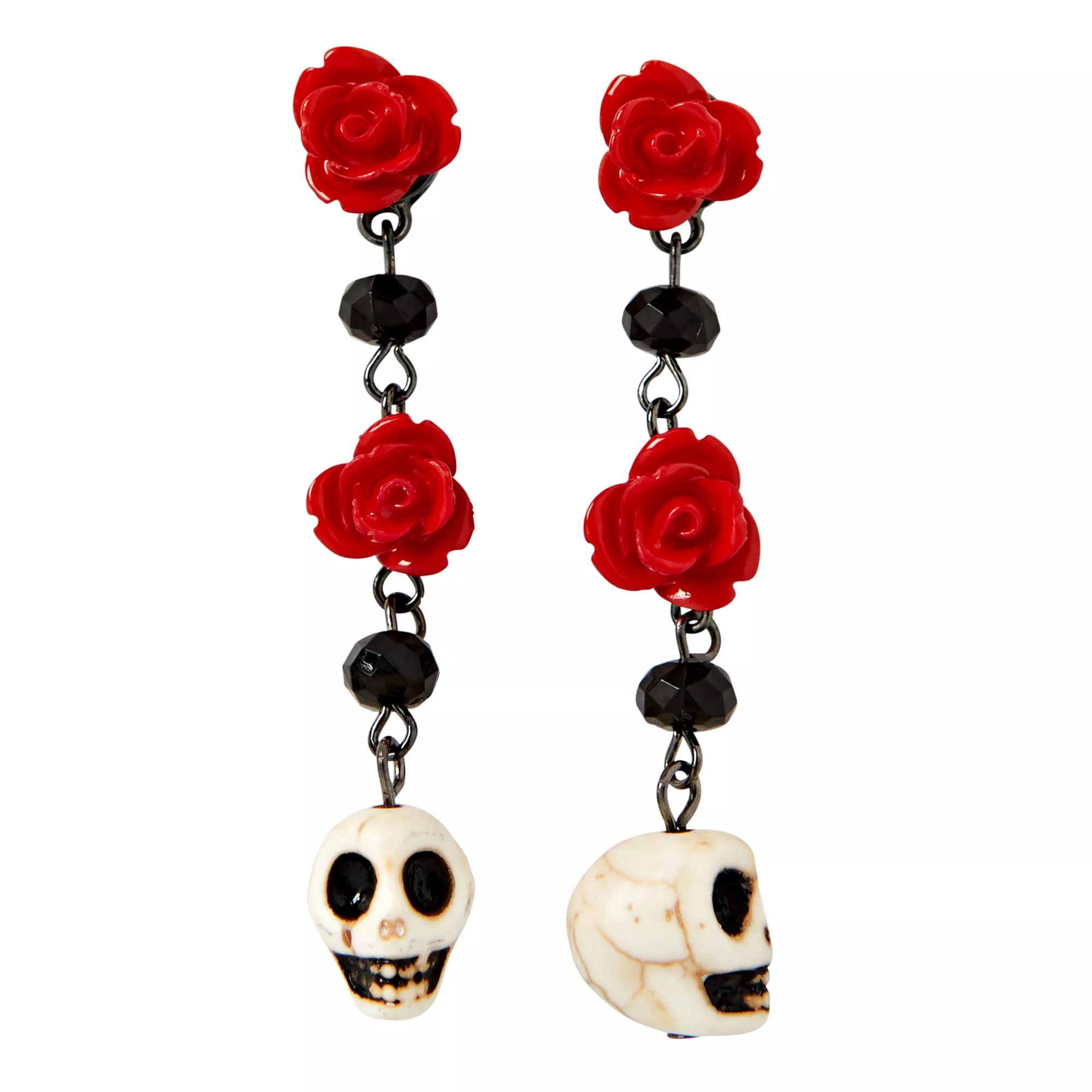 Day of The Dead Skull Dangle Earrings at Spencer's