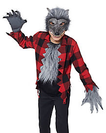Boy's Rabid Wolf Werewolf Halloween Classics Costume Furry Mask Child S 4-6