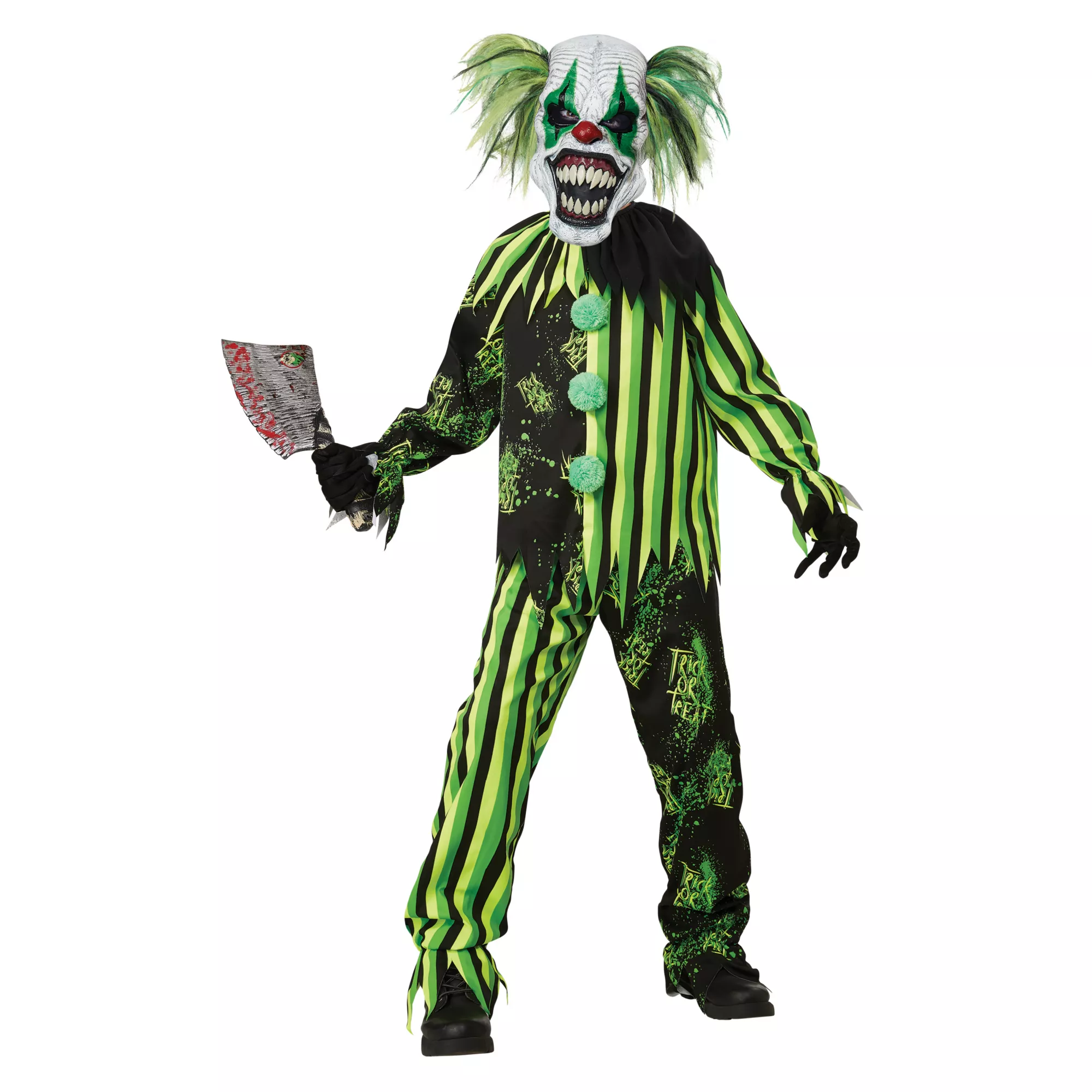 Kids Glow in the Dark Chaos Clown Costume at Spirit Halloween