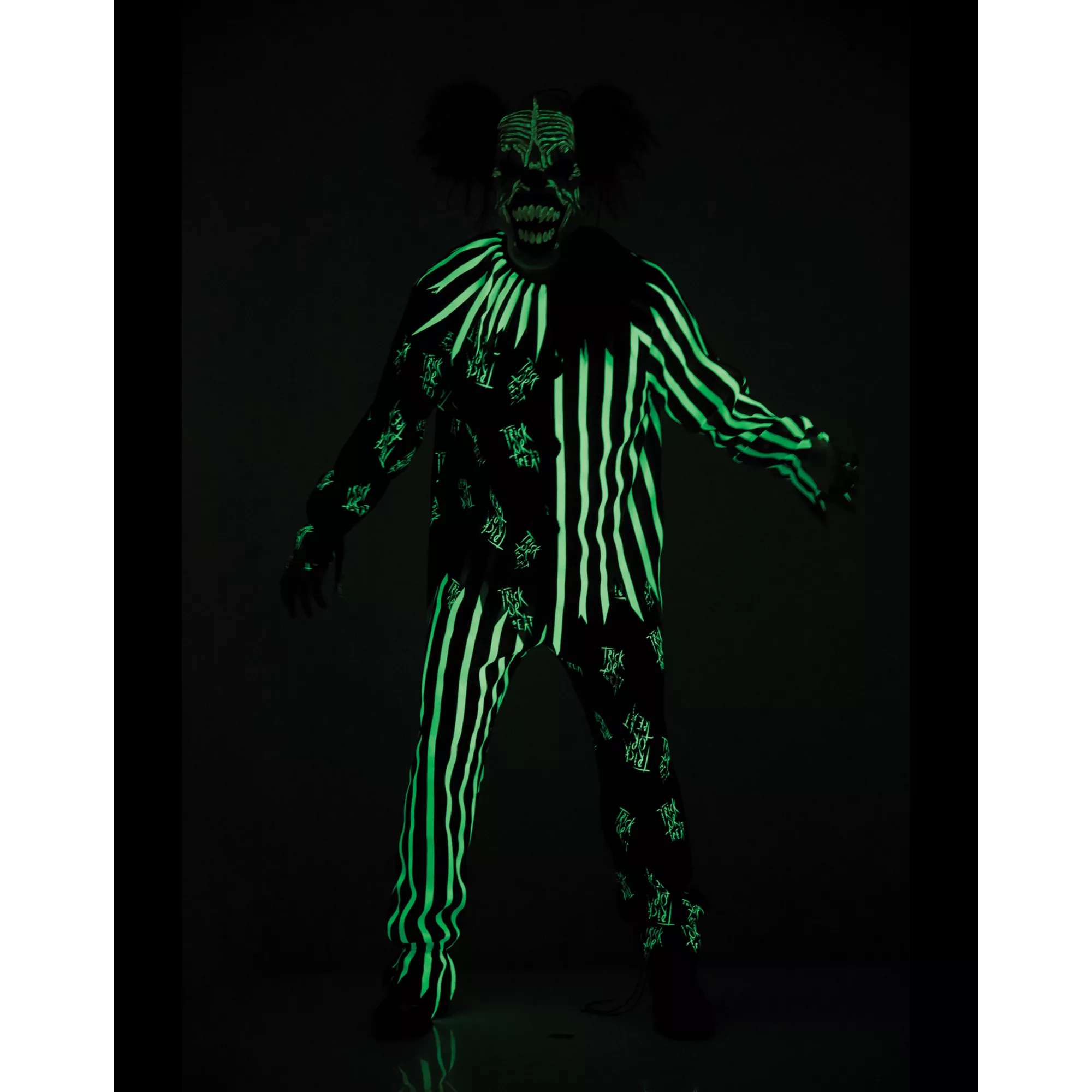 Kids Glow in the Dark Chaos Clown Costume at Spirit Halloween