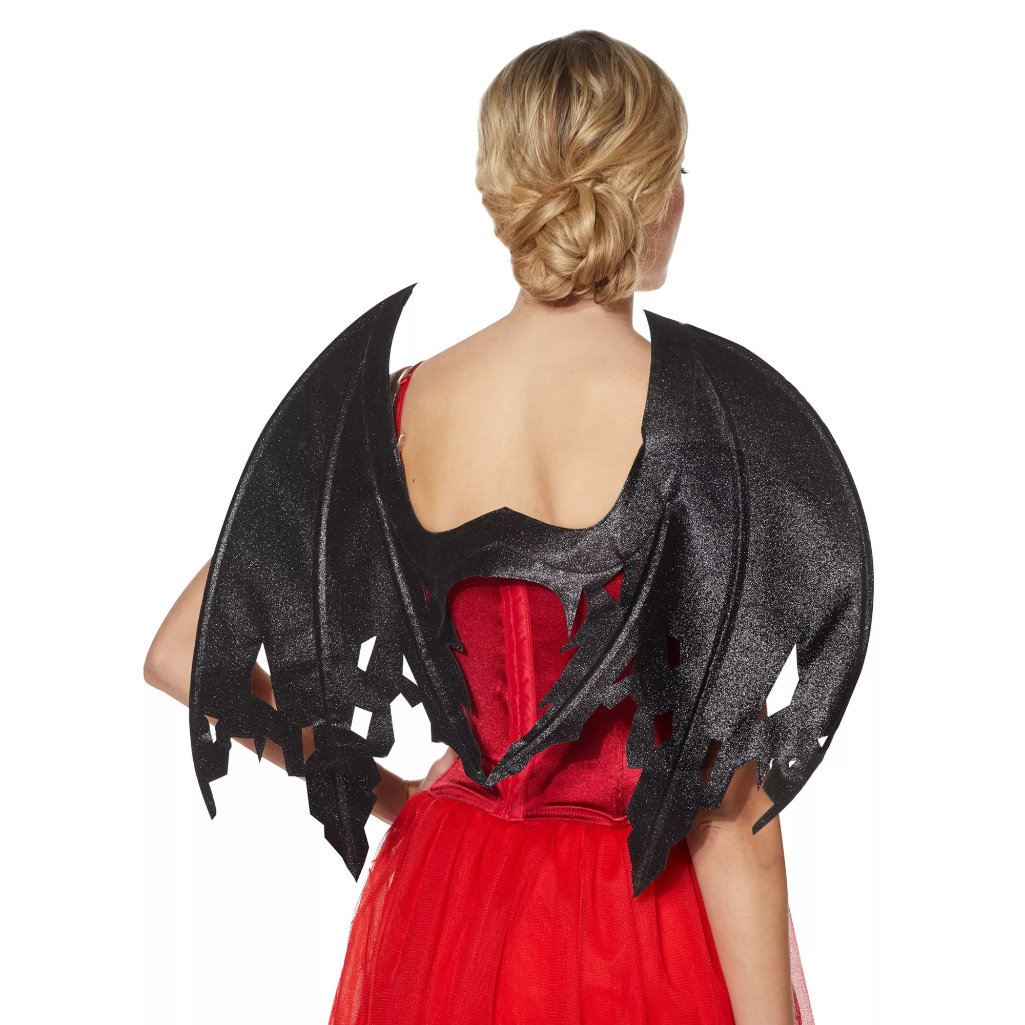 Black Glitter Devil Wings at Spirit Halloween