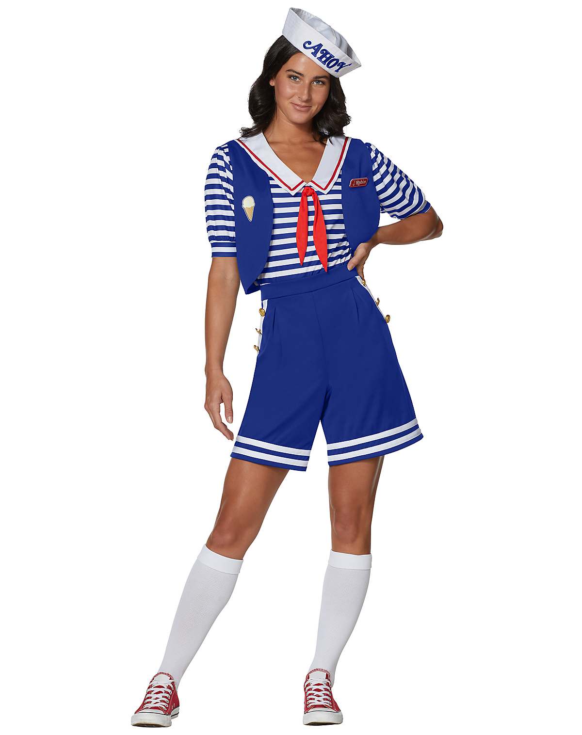 Stranger Things Robin Scoops Ahoy Women Halloween Sailor Uniform Costume Cosplay
