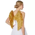 Goldtone Feather-Effect Angel Wings at Spencer's