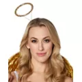 Goldtone Rhinestone Angel Headband at Spencer's