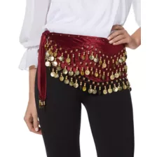 Fortune Teller Burgundy and Goldtone Belt at Spirit Halloween