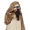 Adult Faux Fur Sloth Jumpsuit at Spencer's