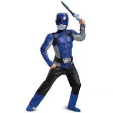 Kids Blue Beast Morphers Ranger Costume - Power Rangers ...