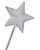 Silver Glitter Star Wand