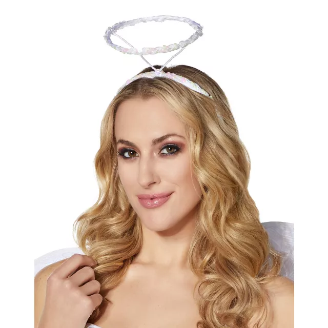 White Sequin Angel Halo at Spirit Halloween