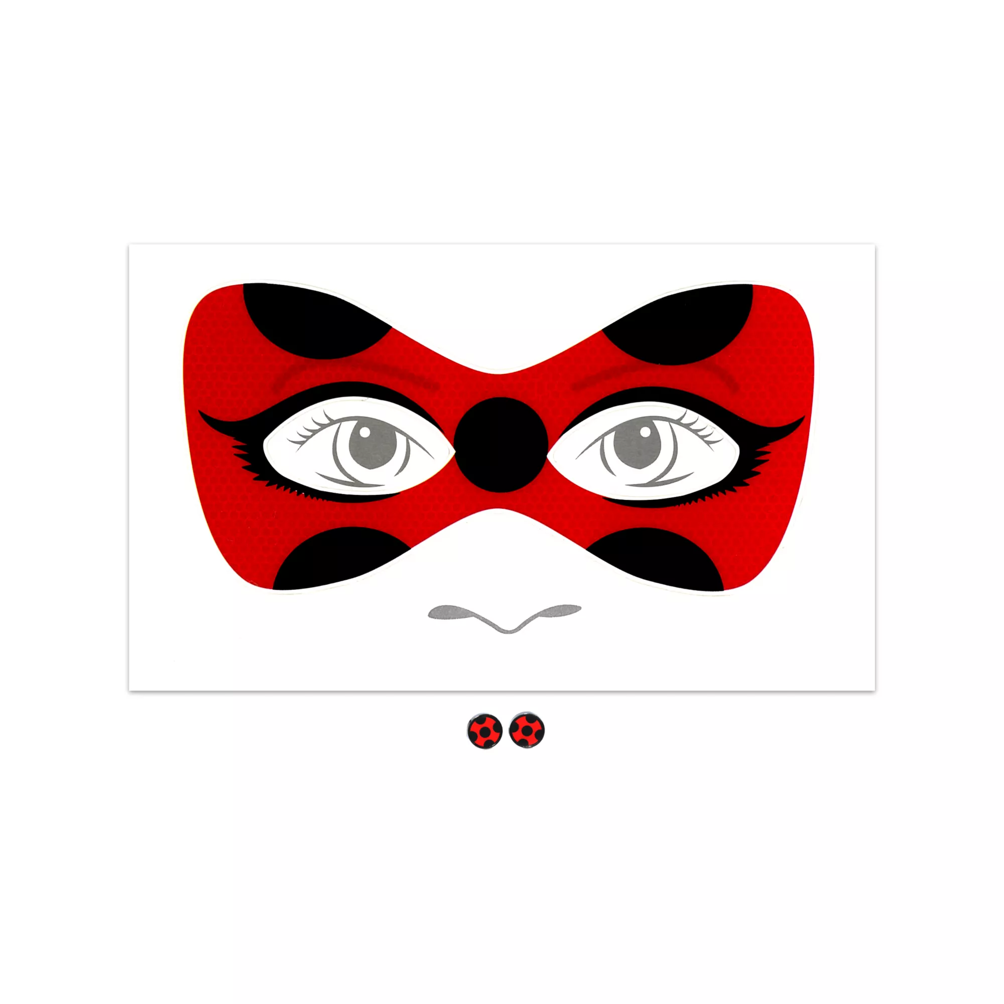 Miraculous Ladybug Earrings and Face Decal Set at Spencer's