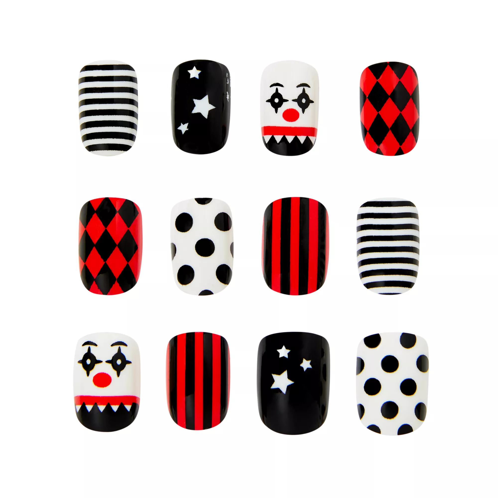 Kids Twisted Clown Press On Nails at Spirit Halloween
