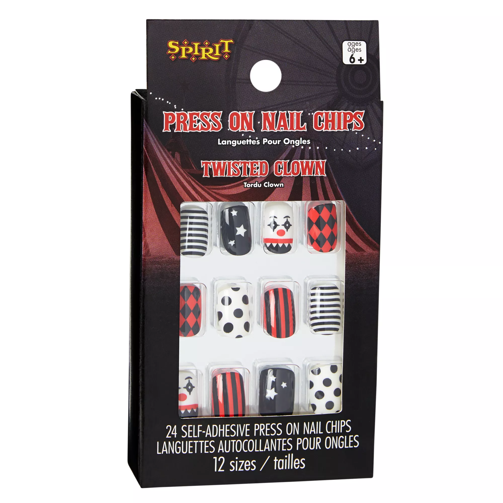 Kids Twisted Clown Press On Nails at Spirit Halloween