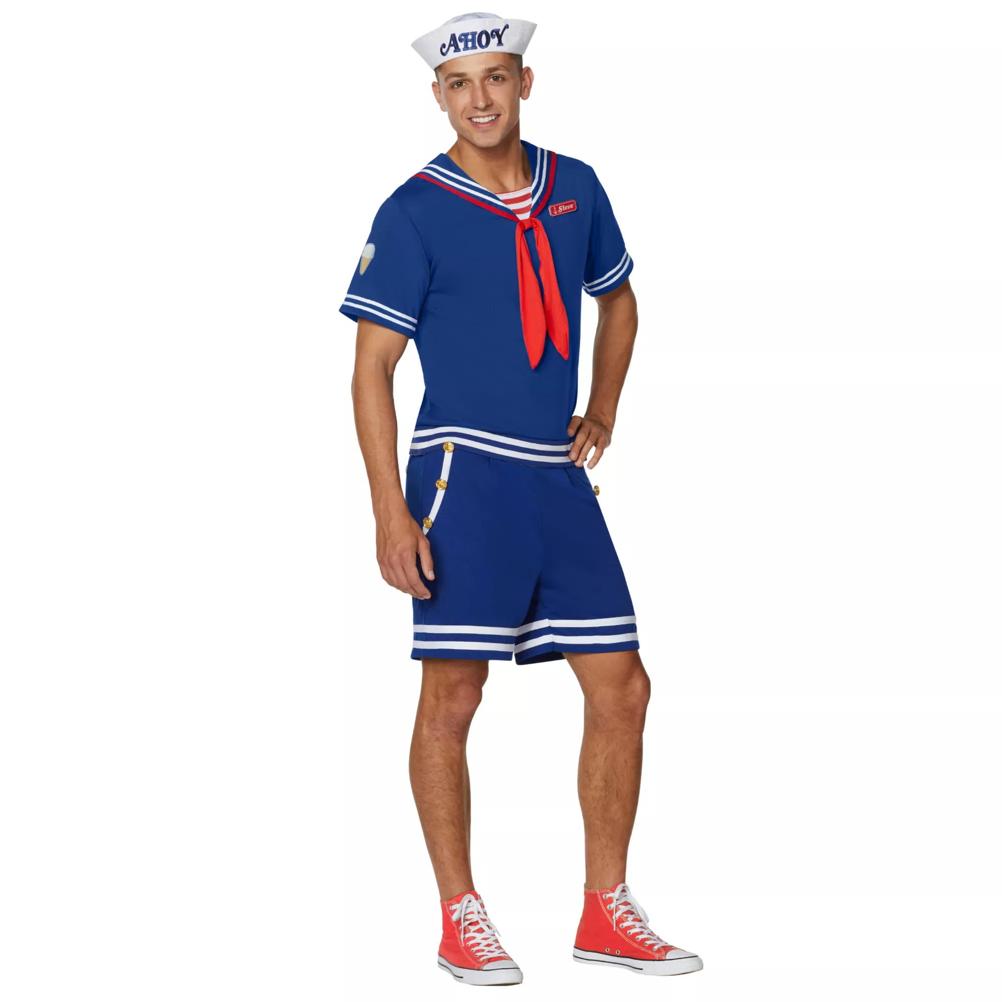 Adult  Steve Scoops Ahoy Costume -  Stranger Things at Spencer's