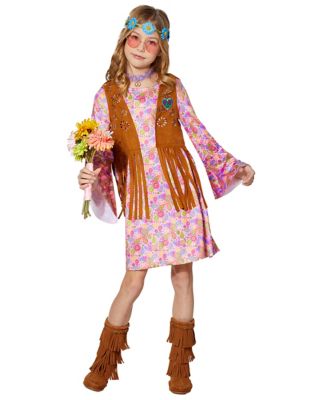 Kids Groovy Gal Hippie Costume - Spirithalloween.com