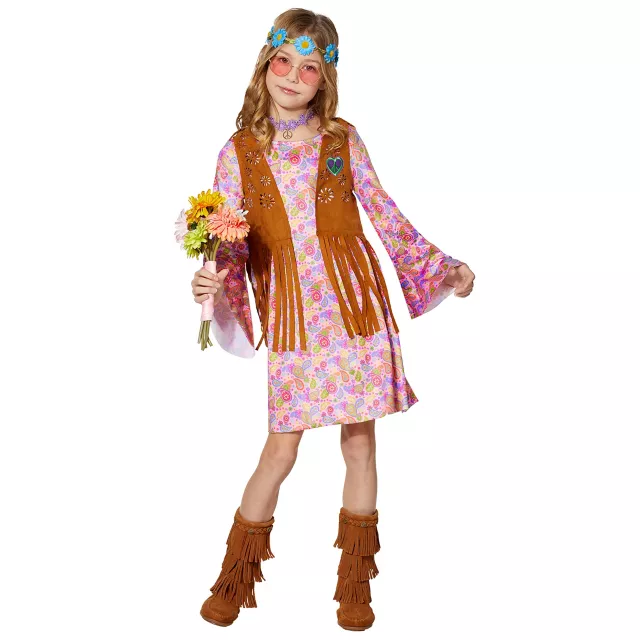 Kids Groovy Gal Hippie Costume - Spirithalloween.com