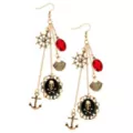 Pirate Cameo Dangle Earrings at Spirit Halloween
