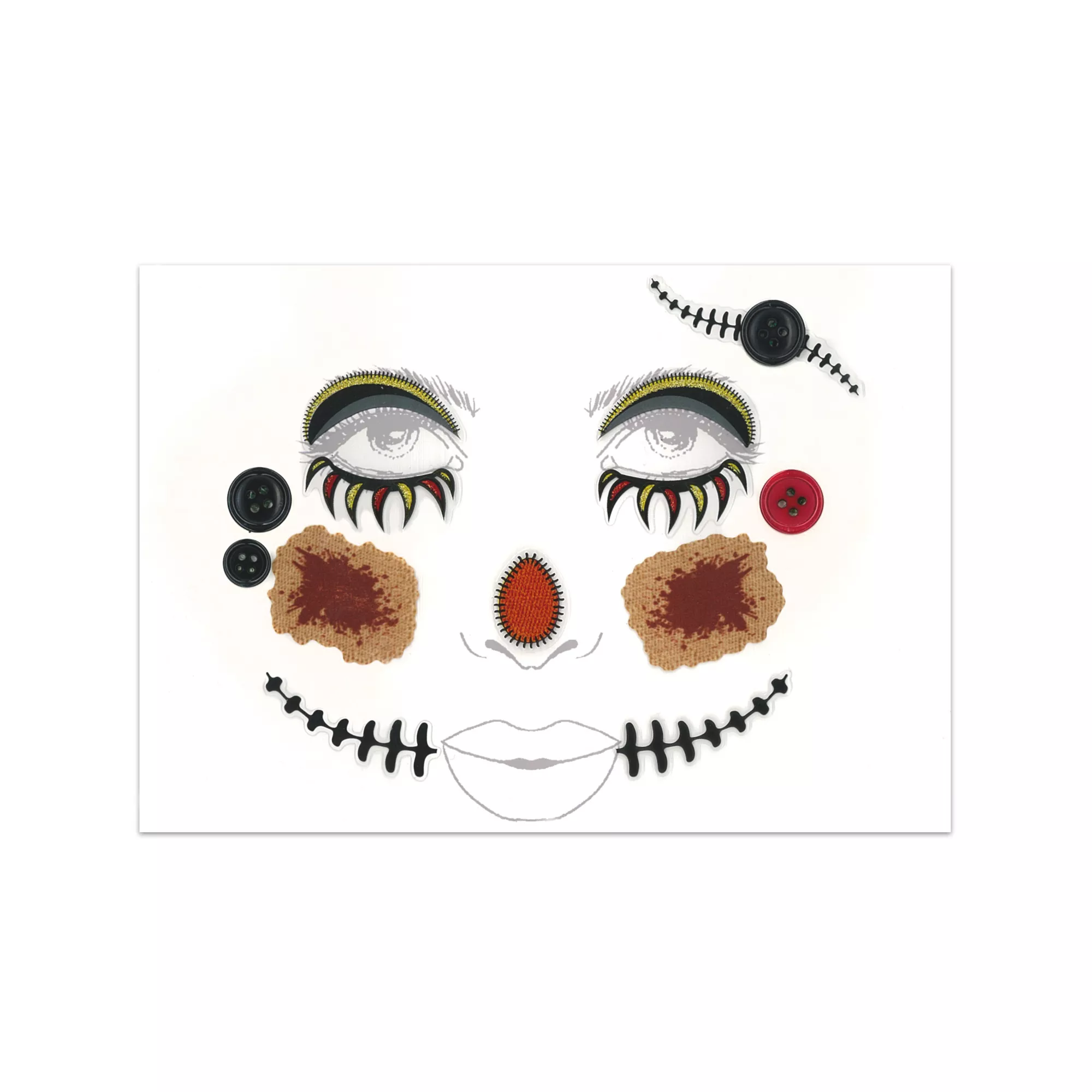Scary Scarecrow Face Decal at Spirit Halloween