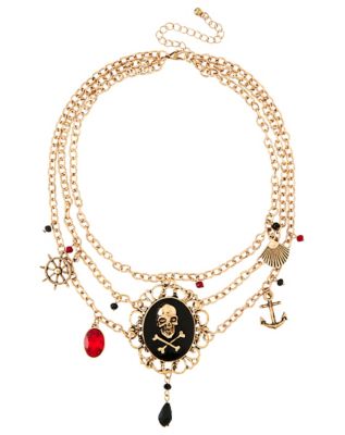 Pirate Cameo Layered Necklace
