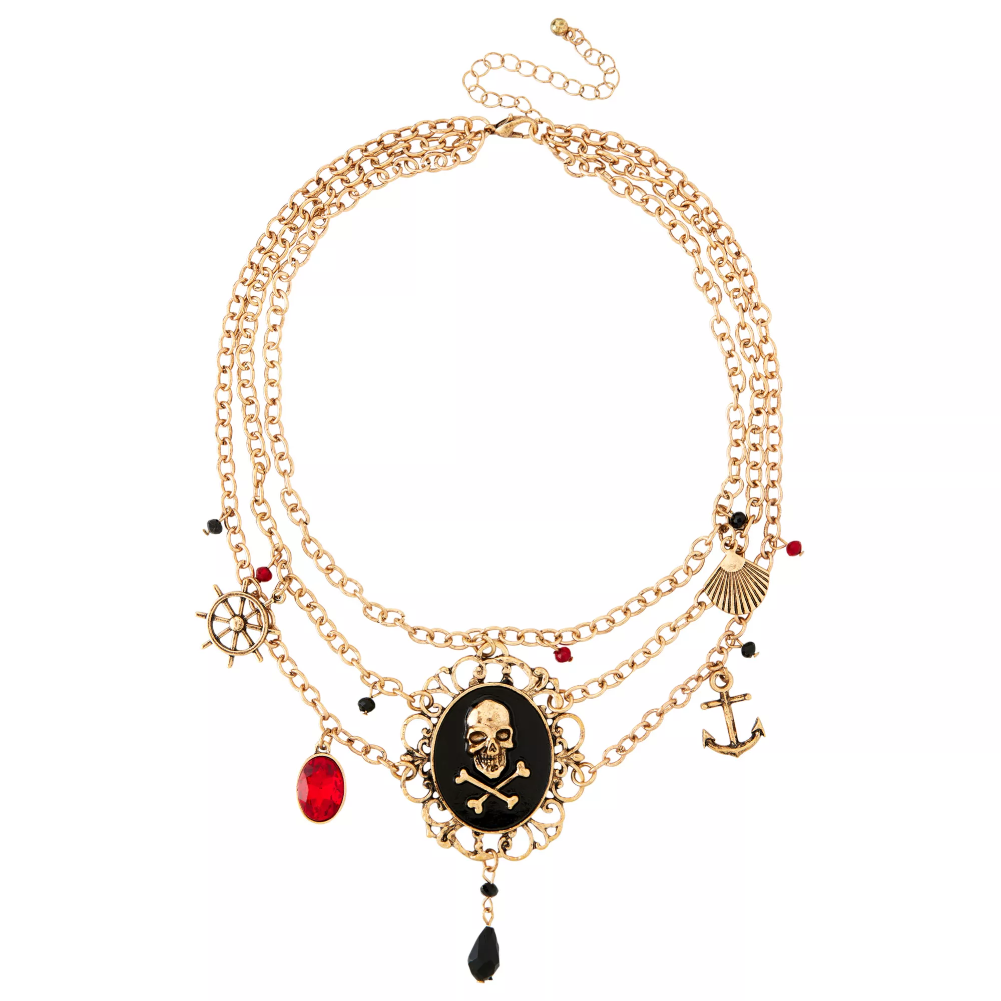 Pirate Cameo Layered Necklace at Spirit Halloween