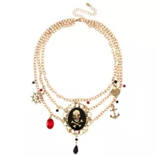 Pirate Cameo Layered Necklace at Spirit Halloween