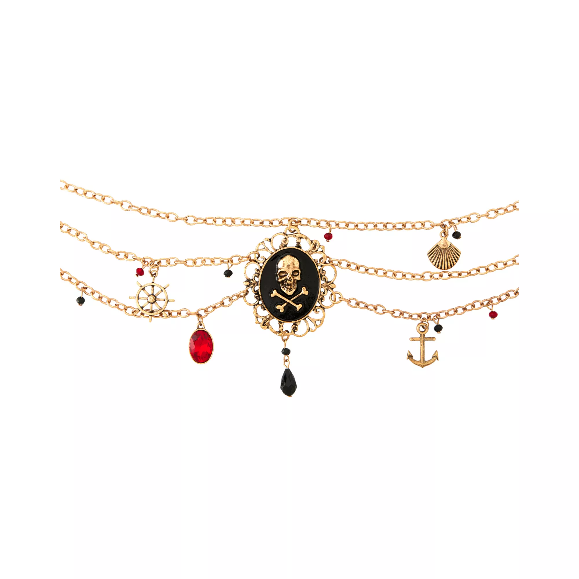 Pirate Cameo Layered Necklace at Spirit Halloween
