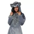 Adult Faux Fur Wolf Jumpsuit at Spencer's