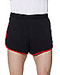 Male Black and Red Athletic Shorts