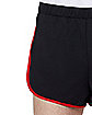 Male Black and Red Athletic Shorts