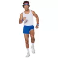 Male Blue and White Athletic Shorts at Spencer's
